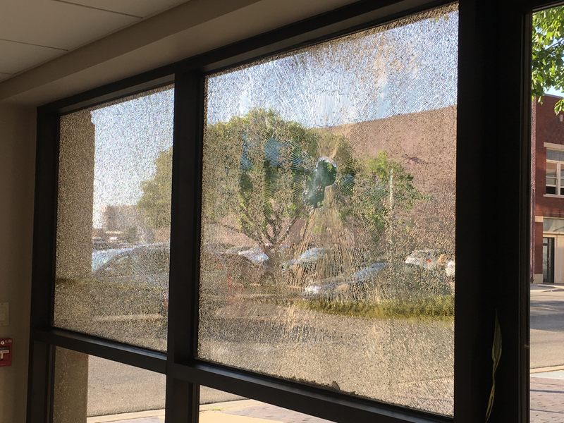 Illustration for article titled Somebody decided they wanted into our building last night